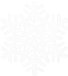 Large Snowflake Cutout - White | Party Supplies