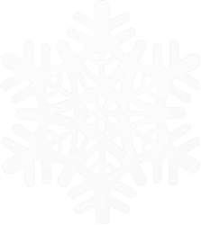 Small Snowflake Cutout - White | Party Supplies