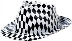 50's Fedora Black & White | Party Supplies