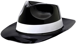 Classic 50's Fedora Black w/White Band | Party Supplies