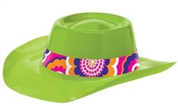 60's Lime Cowboy Hat | Party Supplies