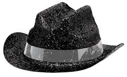 Black Mini Glitter Cowboy Hat