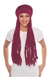 Burgundy Dread Wig Cap | Party Supplies