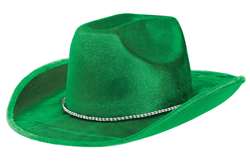 Green Velour Cowboy Hat | Party Supplies
