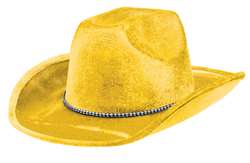 Yellow Velour Cowboy Hat | Party Supplies