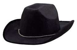 Black Velour Cowboy Hat | Party Supplies