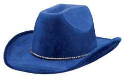 Blue Velour Cowboy Hat | Party Supplies