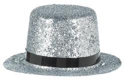 Mini Silver Top Hat | Party Supplies