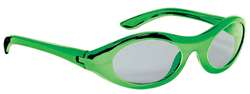 Green Oval Metallic Glasses