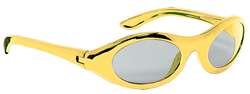 Gold Oval Metallic Glasses