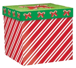 Candy Cane Stripe Small Pop-Up Gift Box | Party Supplies