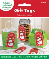Snowman Container Tags | Party Supplies