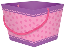 Square Pink Color Basket | Party Supplies