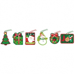 Holiday Friends Tape-On Paper Tags | Party Supplies