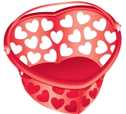 Heart Shaped Red Container | Valentines supplies