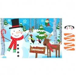 Pin-The-Nose On the Snowman Game | Party Supplies