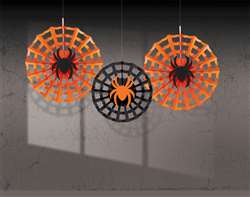 Spider Web Fans with Spiders