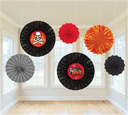 Rock On Paper Fan Decorations | Party Supplies