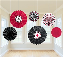 Place Your Bets Printed Fan Decorations | Party Supplies