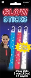 Patriotic Printed Glow Sticks | Party Supplies