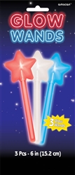 Patriotic Mini Glow Star Wands | Party Supplies