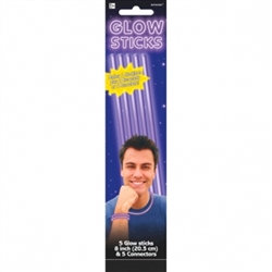 Purple Glow Sticks, 5ct | Party Supplies