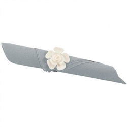 Flower Napkin Ring - White | Party Supplies