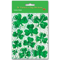 Prismatic Shamrock Stickers