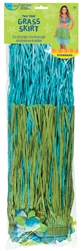 Blue/Green Two-Tone Hula Skirt - Adult | Party Supplies