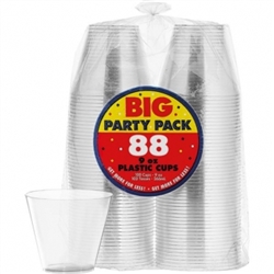 Big Party Pack Clear Plastic Tumblers, 9oz. | Party Supplies