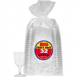 Big Party Pack Clear Plastic Wine Glasses, 5-1/2oz. | Party Supplies