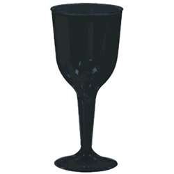 Jet Black Wine Glasses | Halloween Tableware