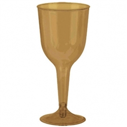 Gold Wine Glasses, 10 oz., - 18ct | Party Supplies