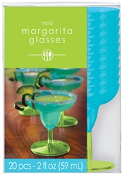 Caribbean Blue/Kiwi 2 oz. Mini Margarita Glasses | Party Supplies