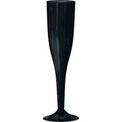 Jet Black Champagne Glasses | Halloween Party Supplies