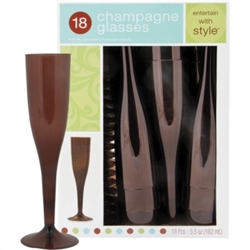 Chocolate Brown Champagne Flute, 5-1/2 oz. - 18ct. | Party Supplies