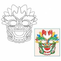 Color Your Own Dragon Masks | Party Supplies