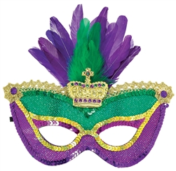 Mardi Gras Sequined Mask | Party Supplies