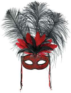 Temptation Feather Mask | Halloween Party Supplies
