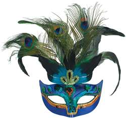 Peacock Feather Mask | Halloween Party Supplies