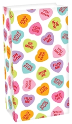 Candy Hearts Treat Sack | Valentines supplies
