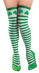 St. Patrick's Day Striped Thigh-Highs | St. Patrick's Day Stockings