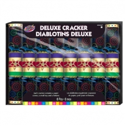 New Year's Deluxe Printed Paper Crackers - Jewel Tones | Party Supplies