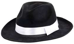 Gangster Fedora Hat - Black | Party Supplies