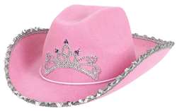 Rhinestone Cowgirl Hat - Pink | Party Supplies