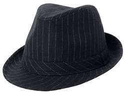 Fedora Pinstripe Black Hat | Party Supplies