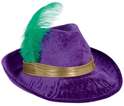 Mardi Gras Pimp Fedora | party supplies