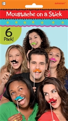 Moustache on a Stick Multi Pack | Party Supplies