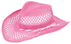 Pink Beach Woven Cowboy Hat | Party Supplies