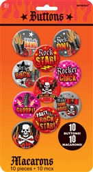 Rock On Buttons | Party Supplies